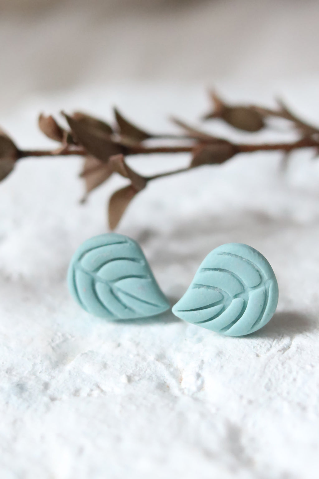 Leaflet Stud Earrings | Choose Your Colour - Petal & Posy