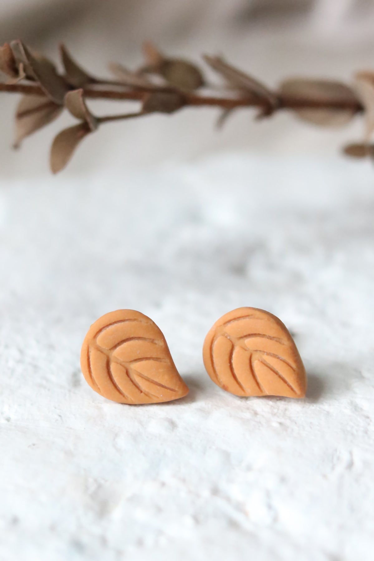 Leaflet Stud Earrings | Choose Your Colour - Petal & Posy