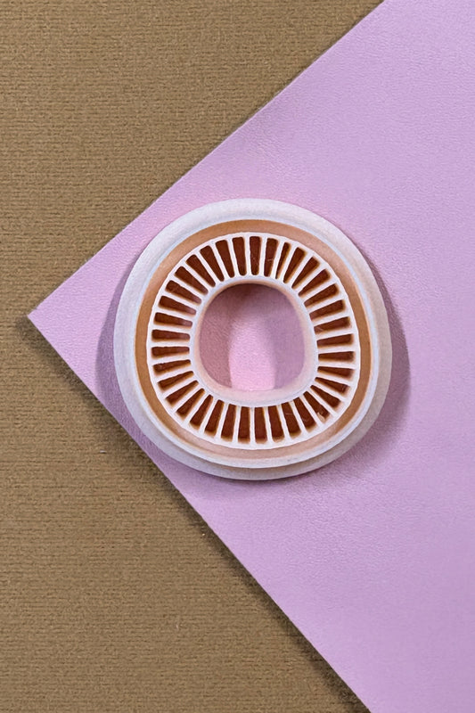 Lined Organic Open Pebble Polymer Clay Cutter