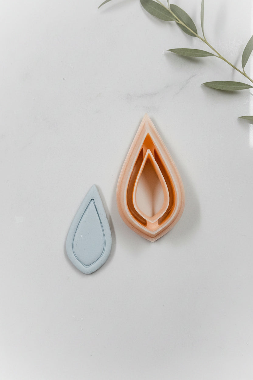 Double Teardrop Polymer Clay Cutter