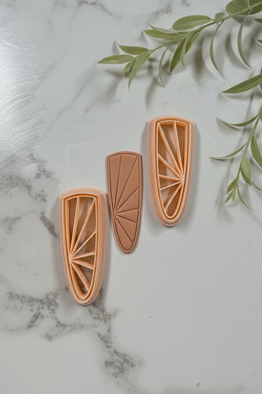Long Burst Blade Shaped Polymer Clay Cutters