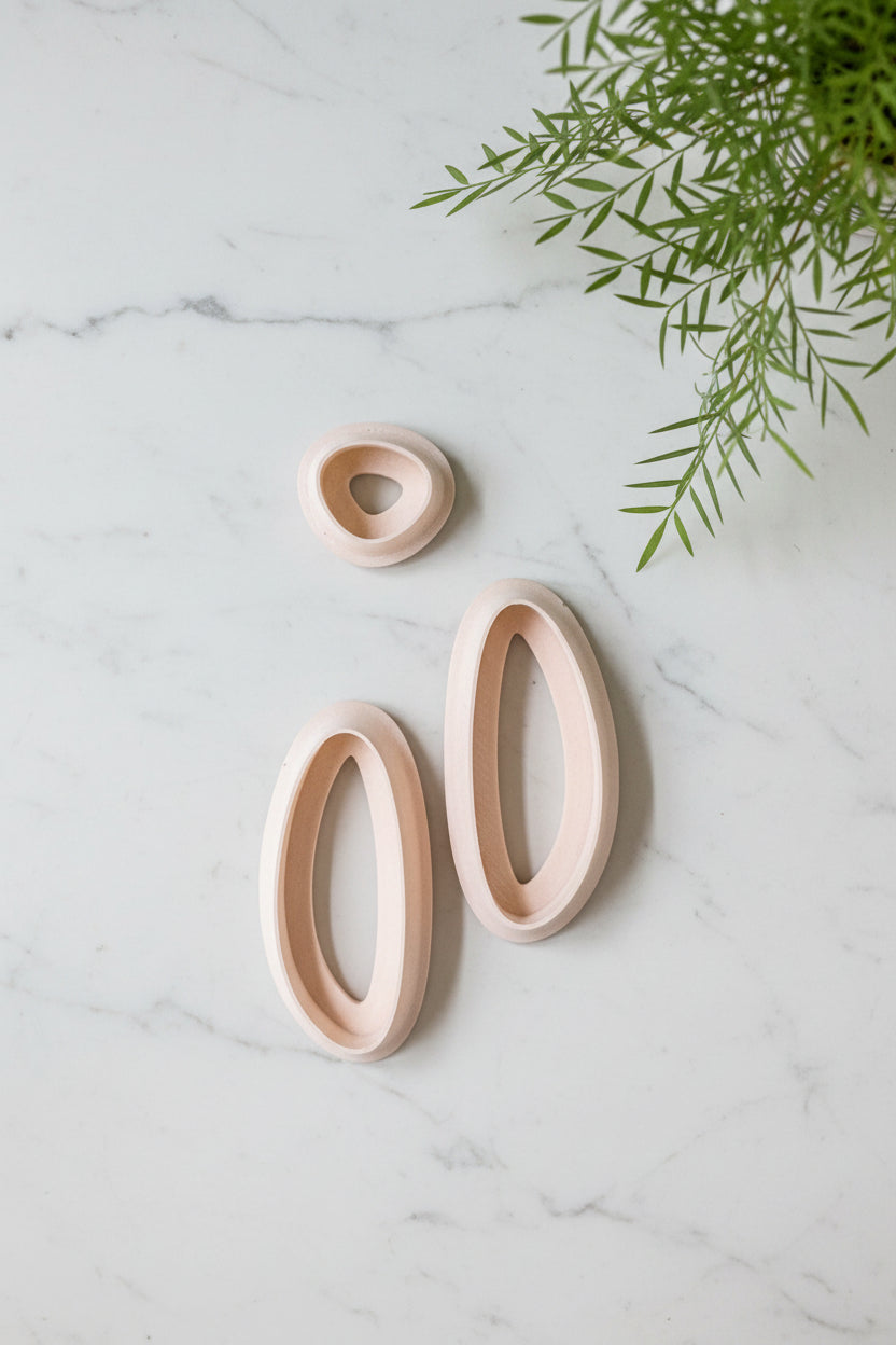 Elongated Pebble Polymer Clay Cutter Set