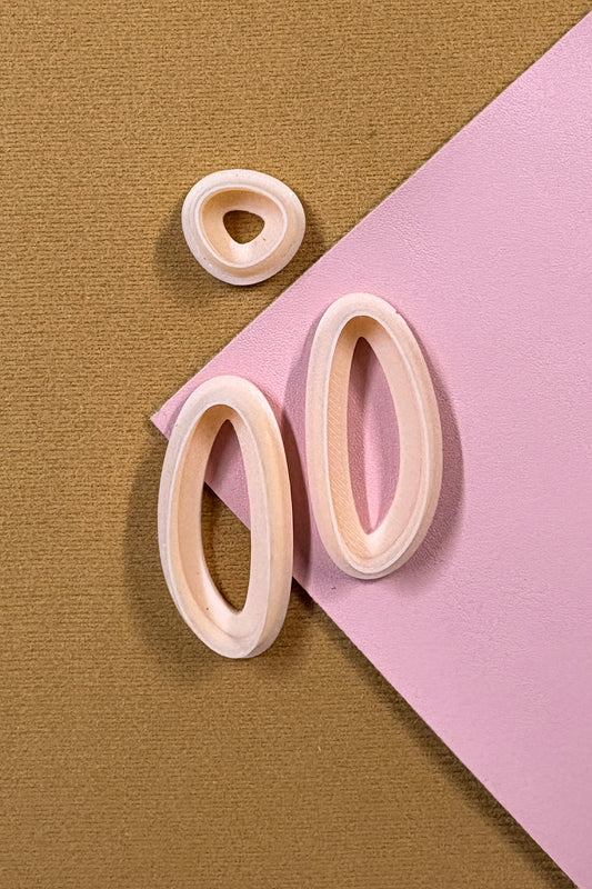 Elongated Pebble Polymer Clay Cutter Set