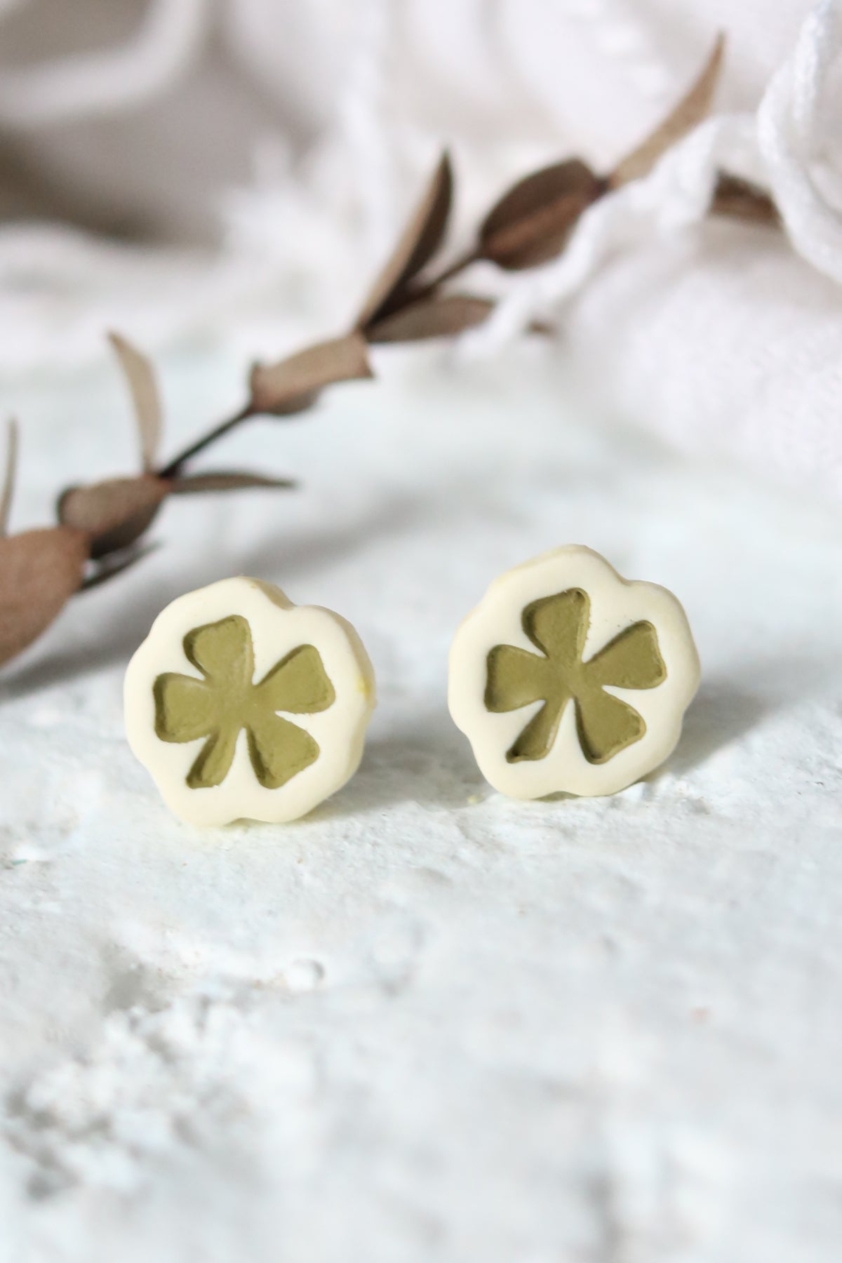 Lucky Studs Polymer Clay Earrings