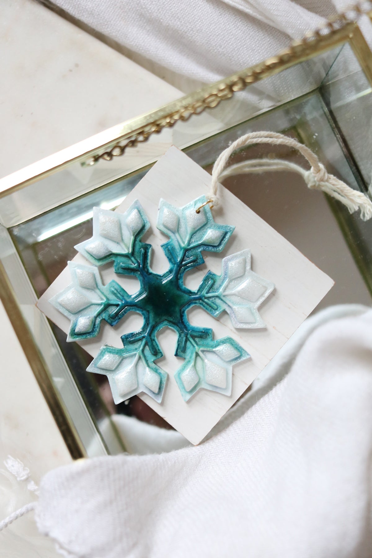 Night Frost Polymer Clay Ornament