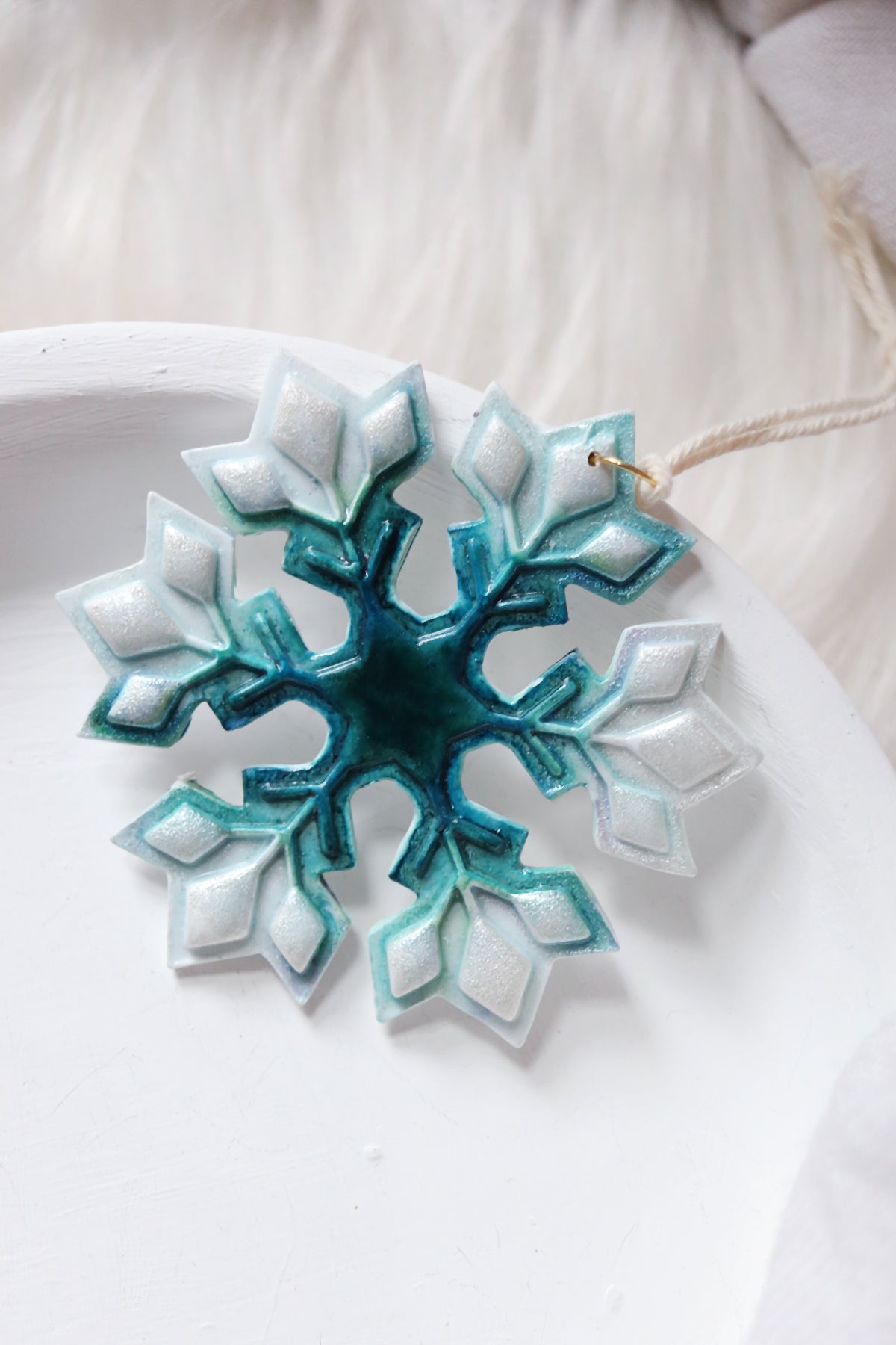 Night Frost Polymer Clay Ornament