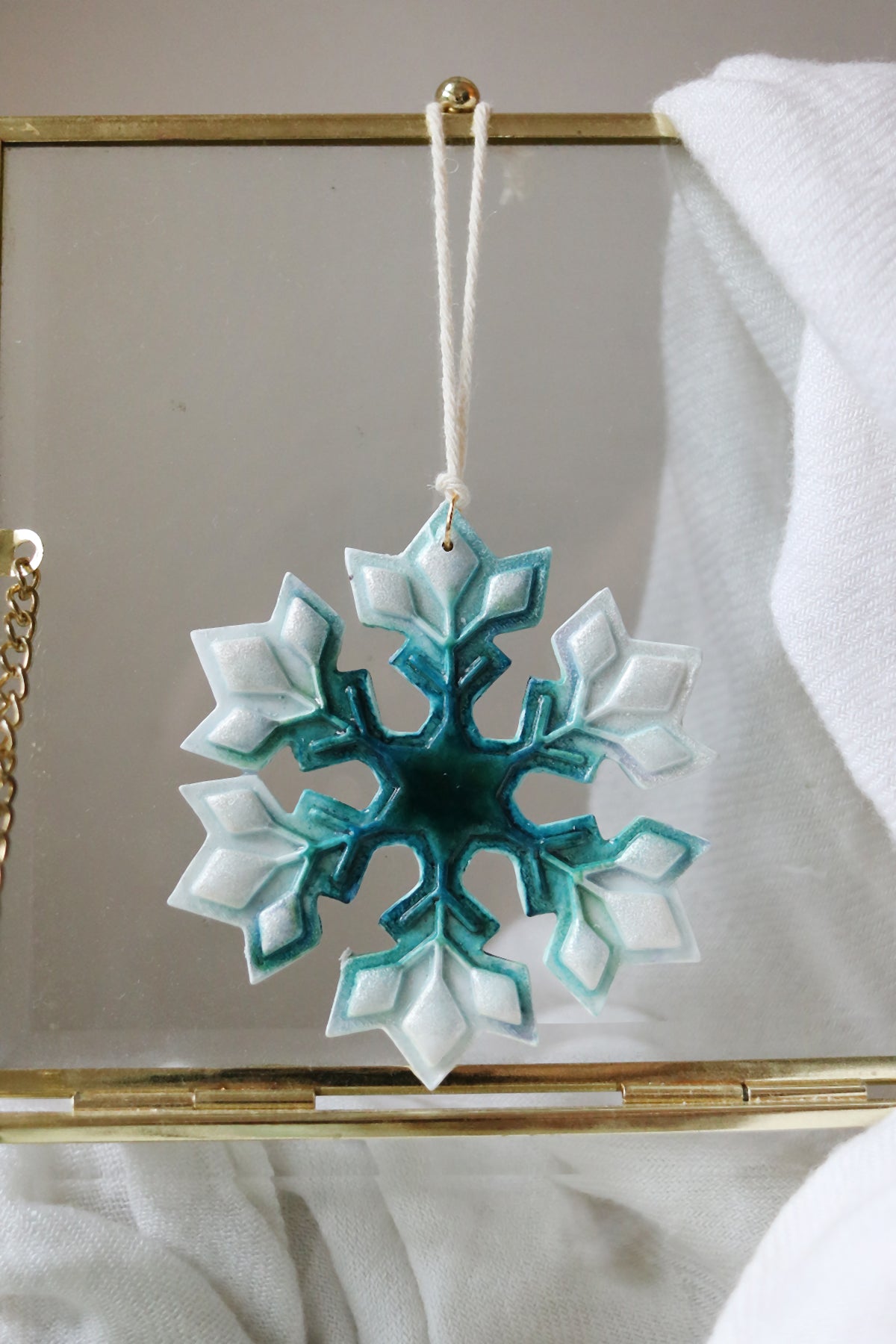 Night Frost Polymer Clay Ornament