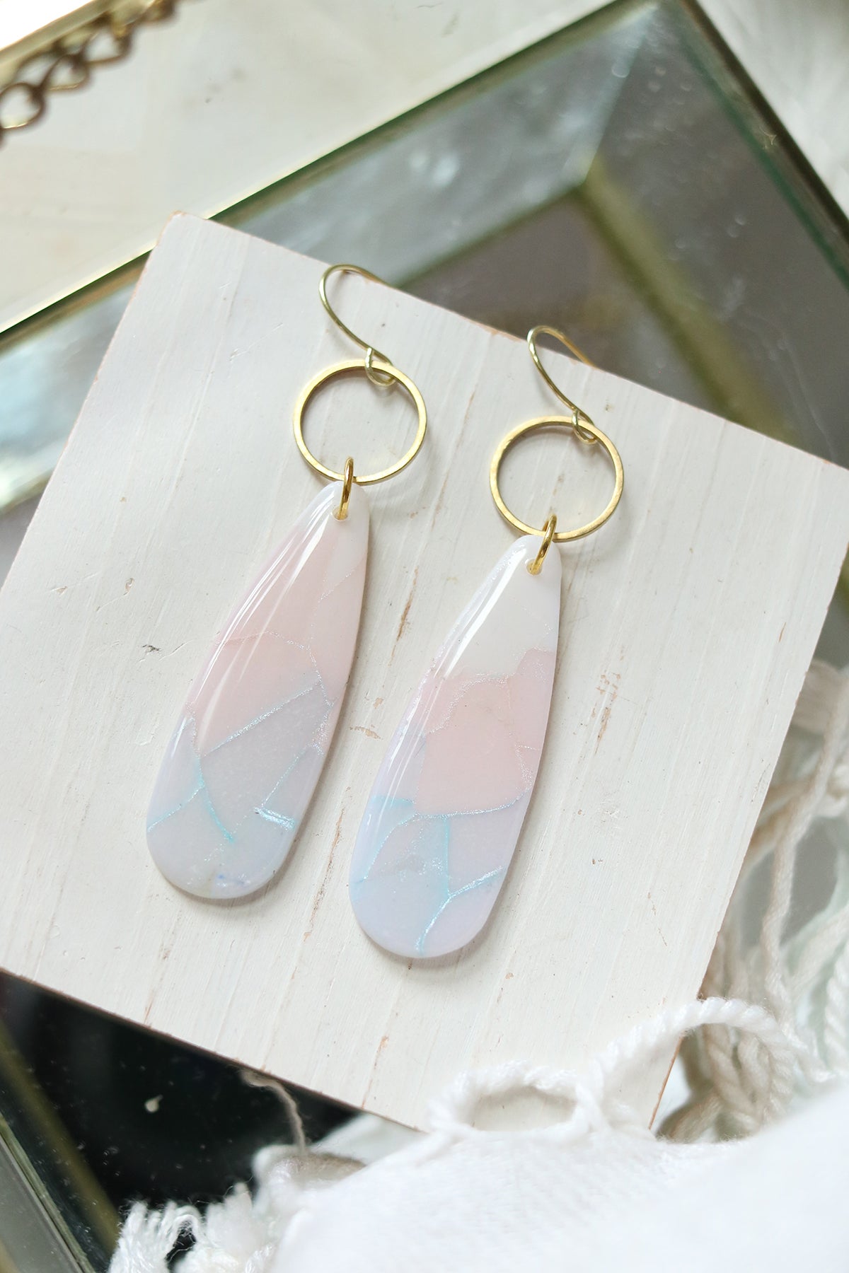Misty Morning Polymer Clay Earrings