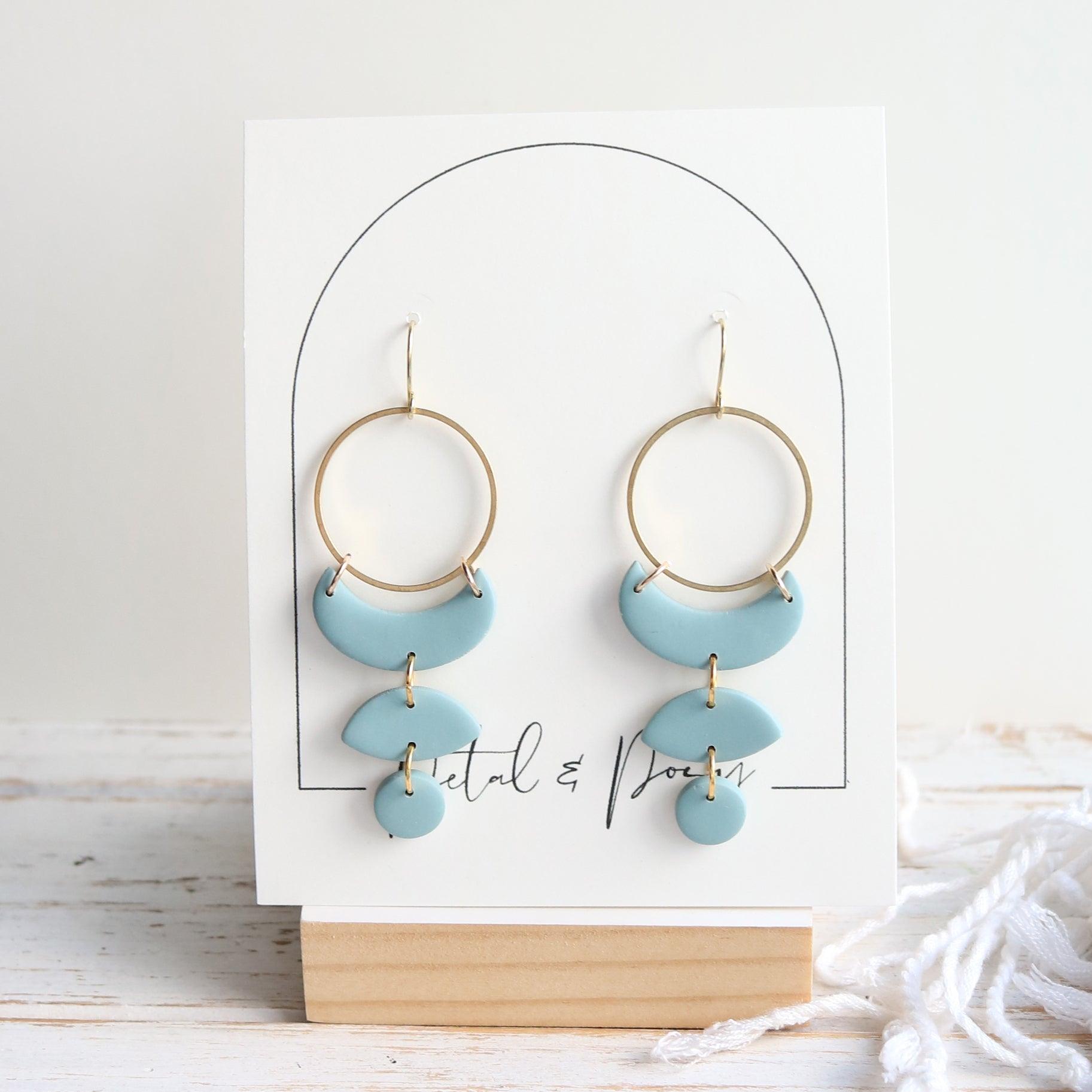 Moon Cycle Earrings | Signature Colours | Choose Your Shade - Petal & Posy