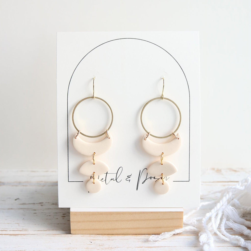 Moon Cycle Earrings | Signature Colours | Choose Your Shade - Petal & Posy