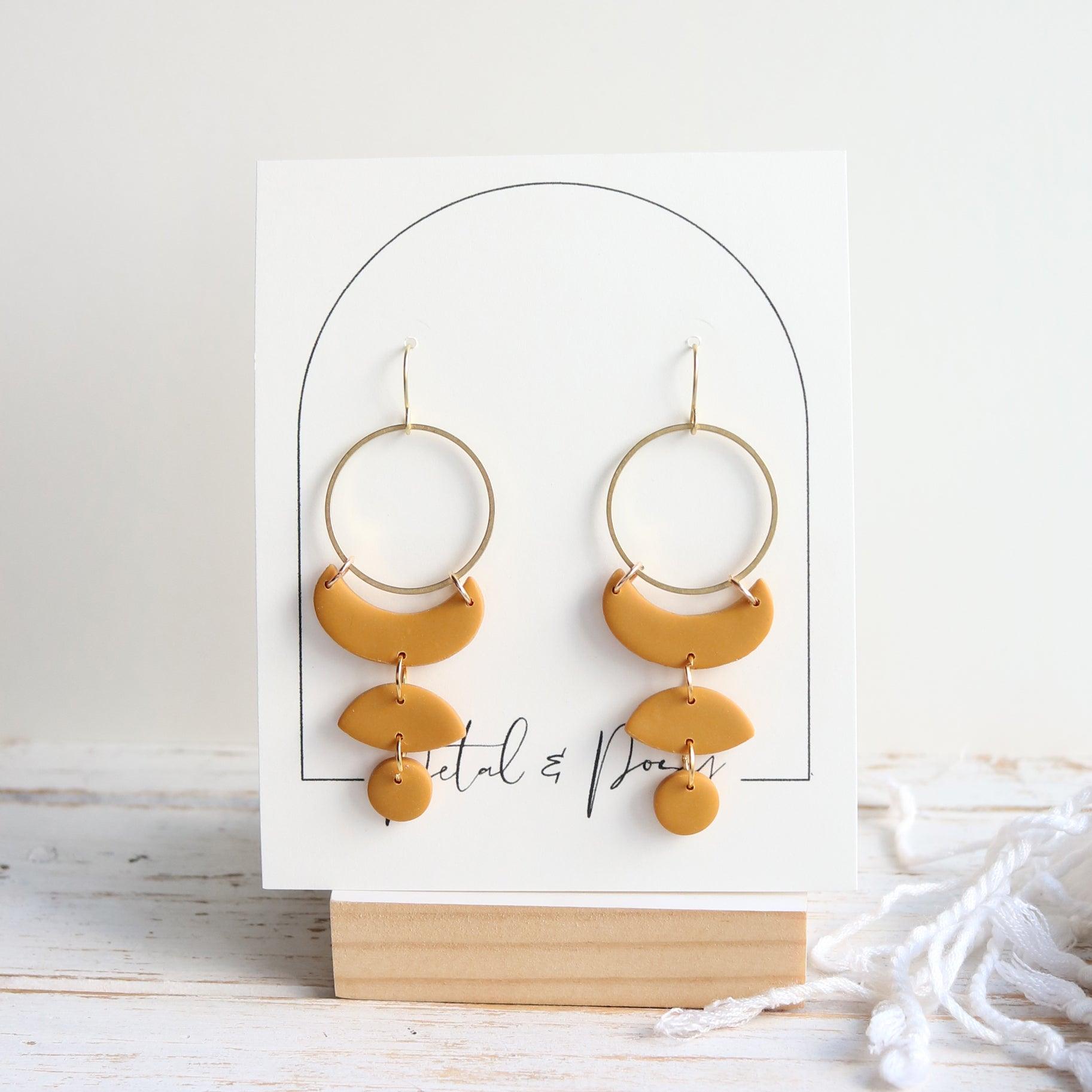 Moon Cycle Earrings | Signature Colours | Choose Your Shade - Petal & Posy