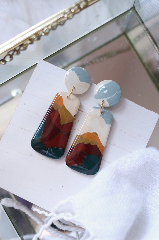 No Mountain High Enough Polymer Clay Earrings