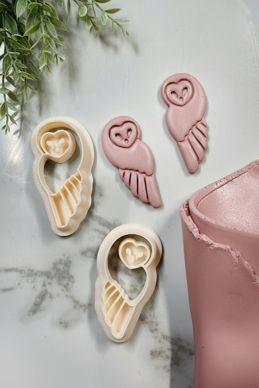 Snowy Owl Polymer Clay Cutter Set - Petal & Posy