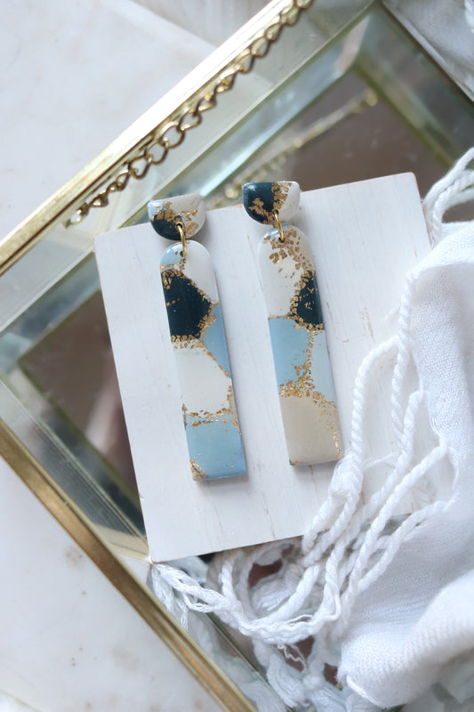 Patchwork Polymer Clay Earrings