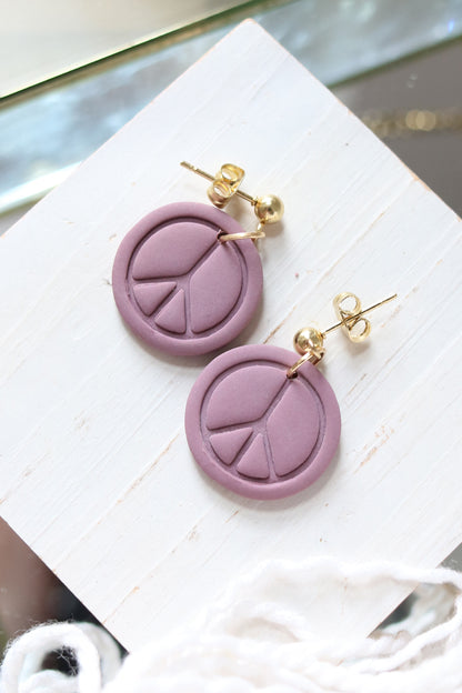 Give Peace a Chance Polymer Clay Earrings | Choose Your Colour