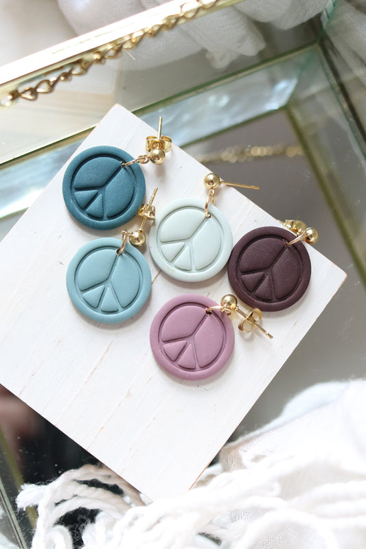 Give Peace a Chance Polymer Clay Earrings | Choose Your Colour