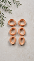 Mirrored Set of Pebble Shaped Trio Polymer Clay Cutters
