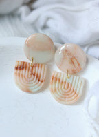 Peruvian Pink Opal Polymer Clay Earrings