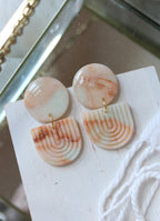 Peruvian Pink Opal Polymer Clay Earrings