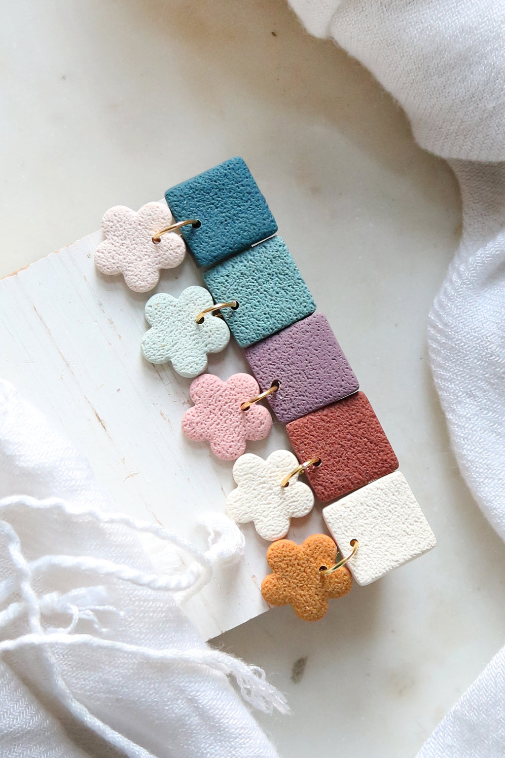 Petal Pusher Polymer Clay Earrings | Choose Your Colour Combo
