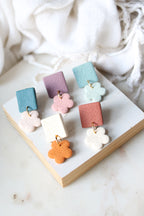 Petal Pusher Polymer Clay Earrings | Choose Your Colour Combo