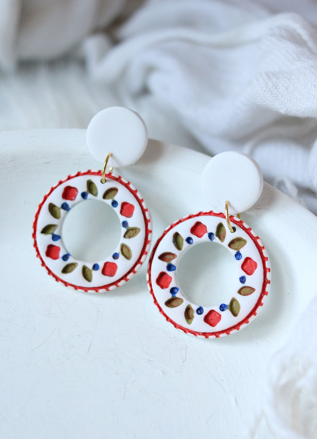Picnic in the Park Polymer Clay Earrings
