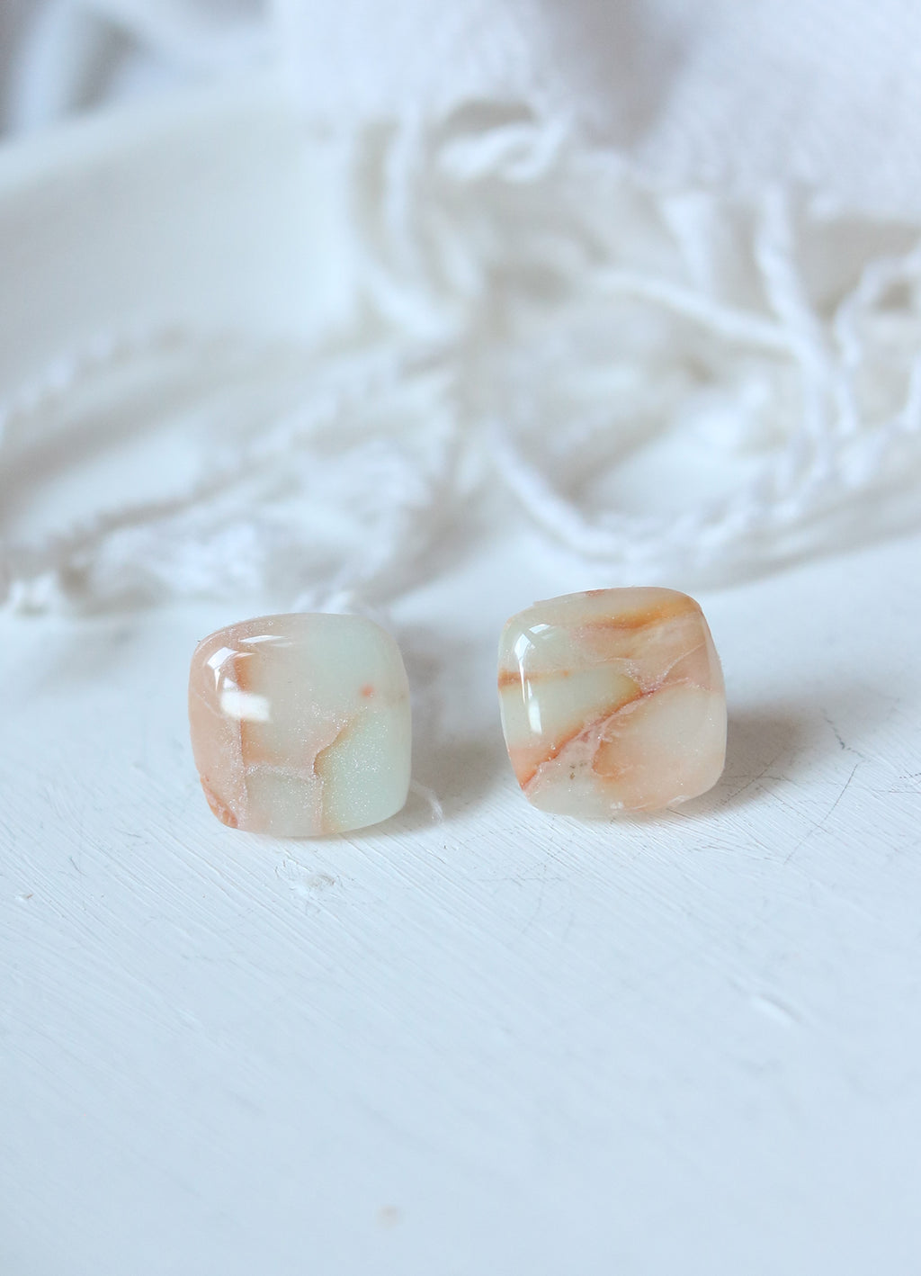 Opalite Polymer Clay Stud Earrings