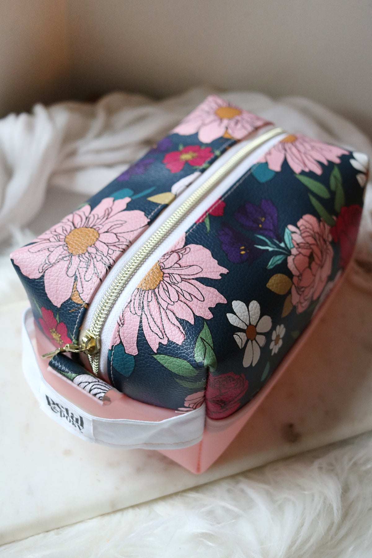 The Posy Pouch Vinyl Makeup Bag in First Bloom