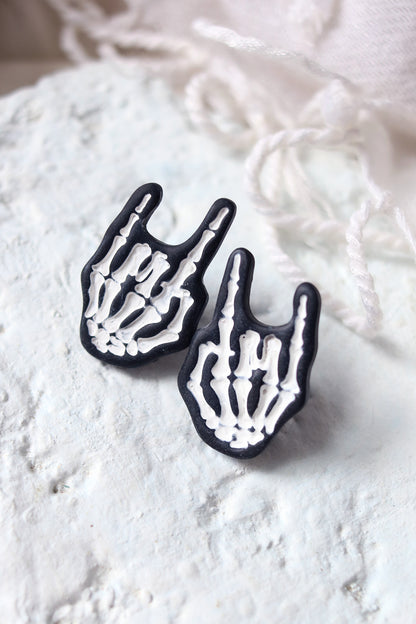 Prince of Darkness Polymer Clay Stud Earrings