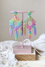 Prismatic Tie Dye Polymer Clay Earrings