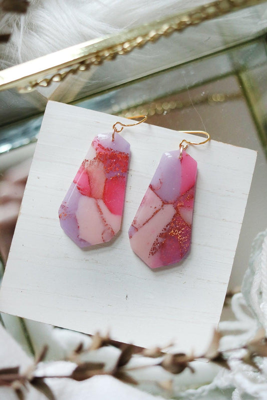 Amethyst Polymer Clay Earrings