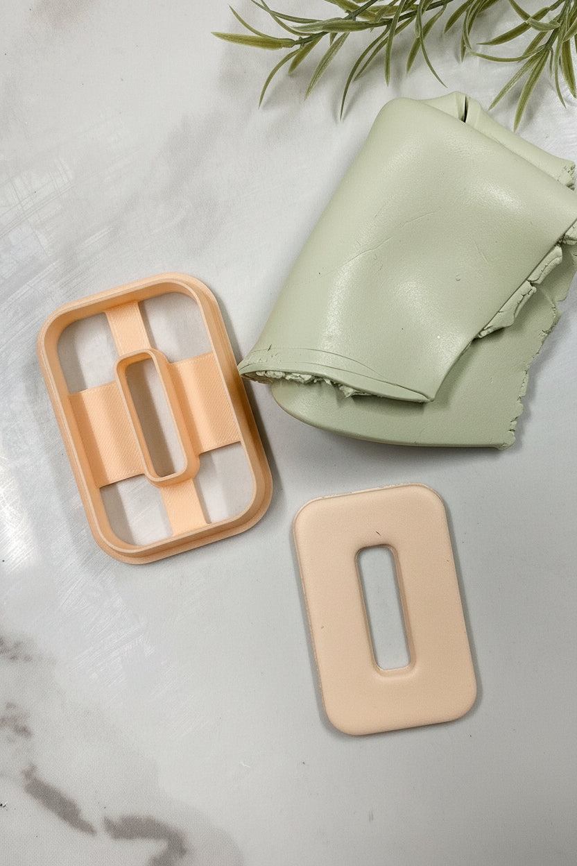Rounded Rectangle Polymer Clay Cutter - Petal & Posy