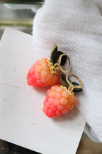 Salmon Berry Polymer Clay Earrings