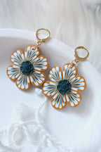 Goldenrod Polymer Clay Flower Earrings
