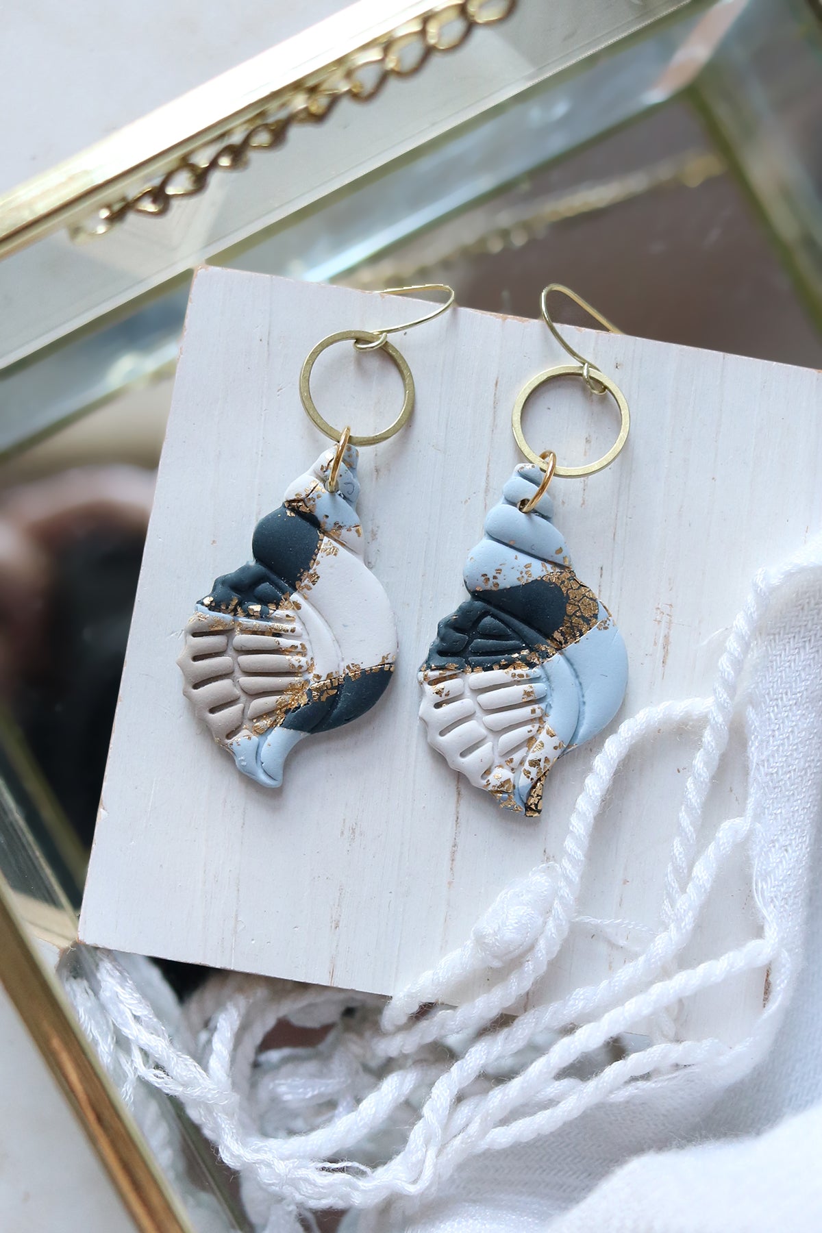 She Sells Sea Shells Polymer Clay Earrings