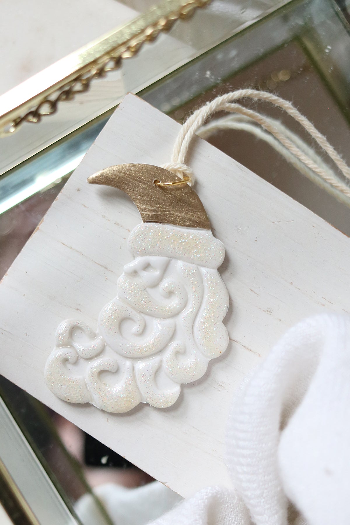 Old Saint Nick Polymer Clay Ornament