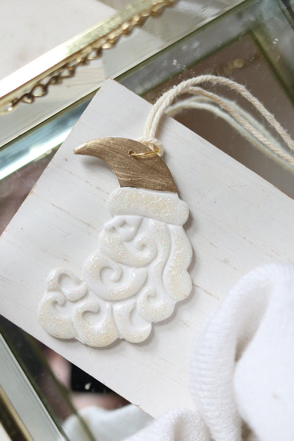 Old Saint Nick Polymer Clay Ornament