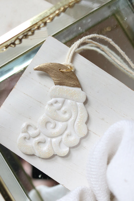 Old Saint Nick Polymer Clay Ornament