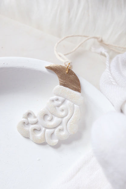 Old Saint Nick Polymer Clay Ornament