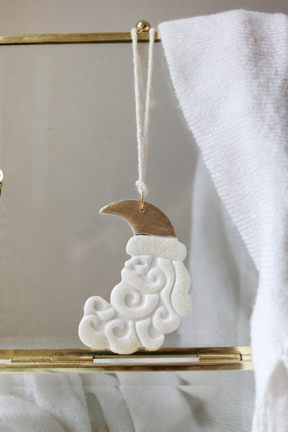 Old Saint Nick Polymer Clay Ornament