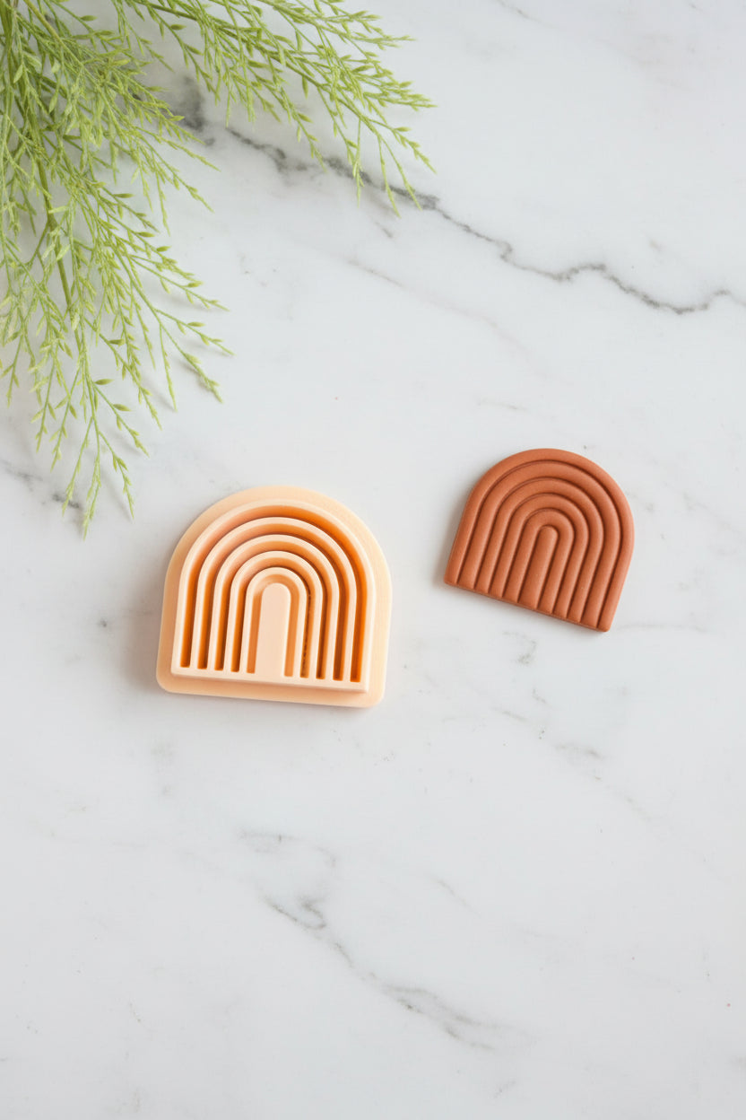 Short Rainbow Embossing Arch Polymer Clay Cutter