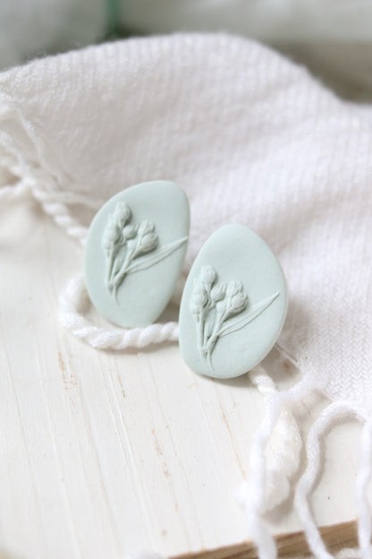 Sow the Seeds Flower Polymer Clay Stud Earrings | Choose Your Colour