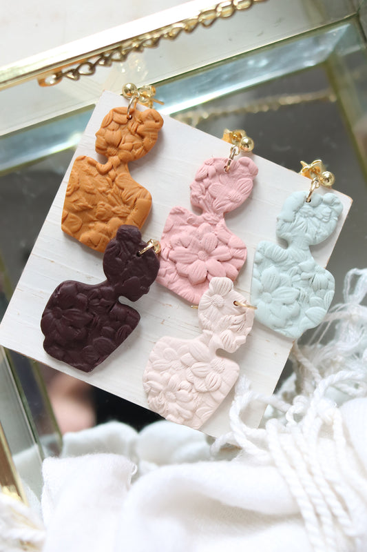 Soul of a Woman Polymer Clay Cameo Earrings | Choose Your Colour