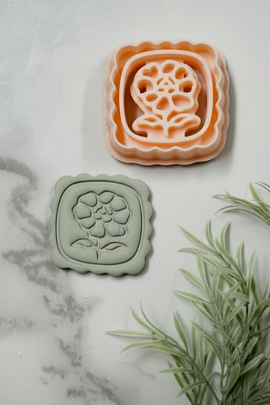 Stamp Shape Flower Frame Polymer Clay Cutter