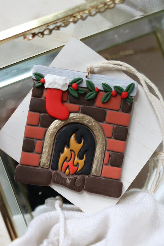 Fireside Polymer Clay Ornament