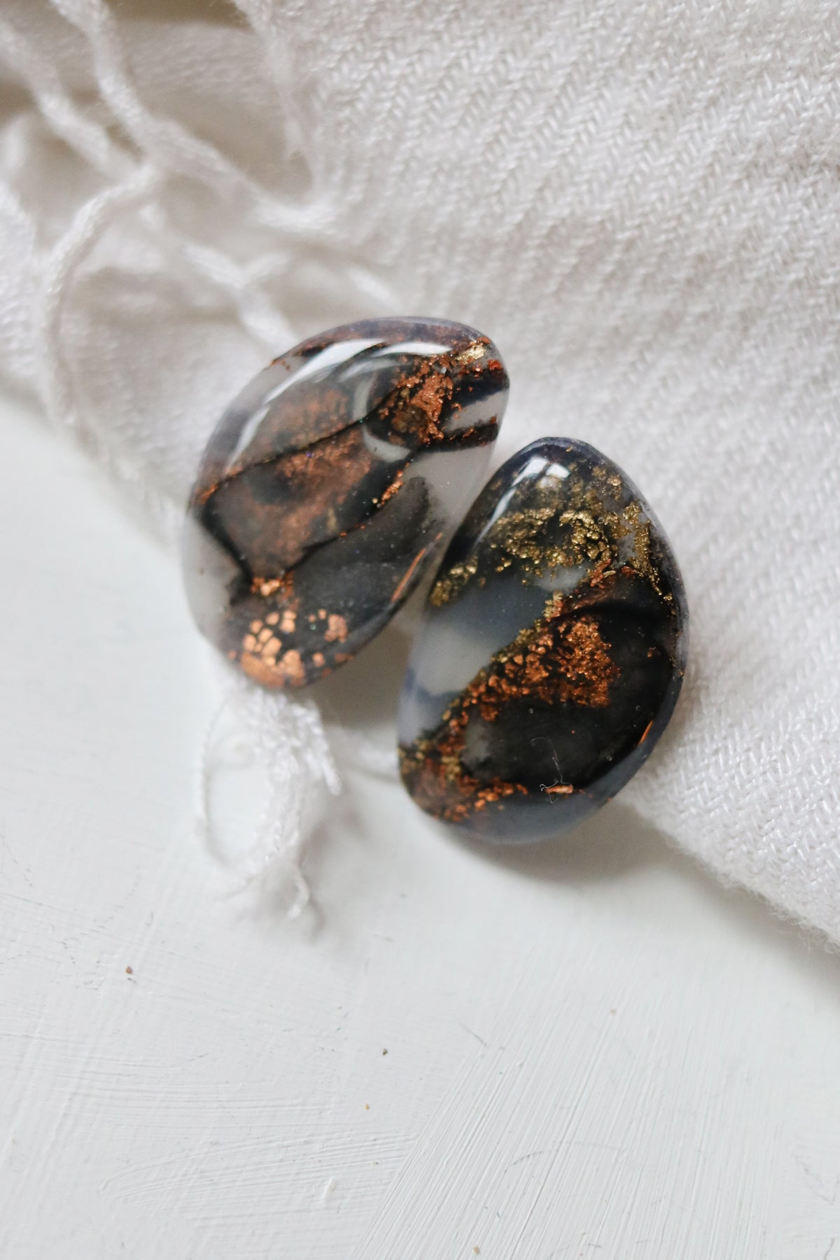 Storm Watcher Polymer Clay Stud Earrings