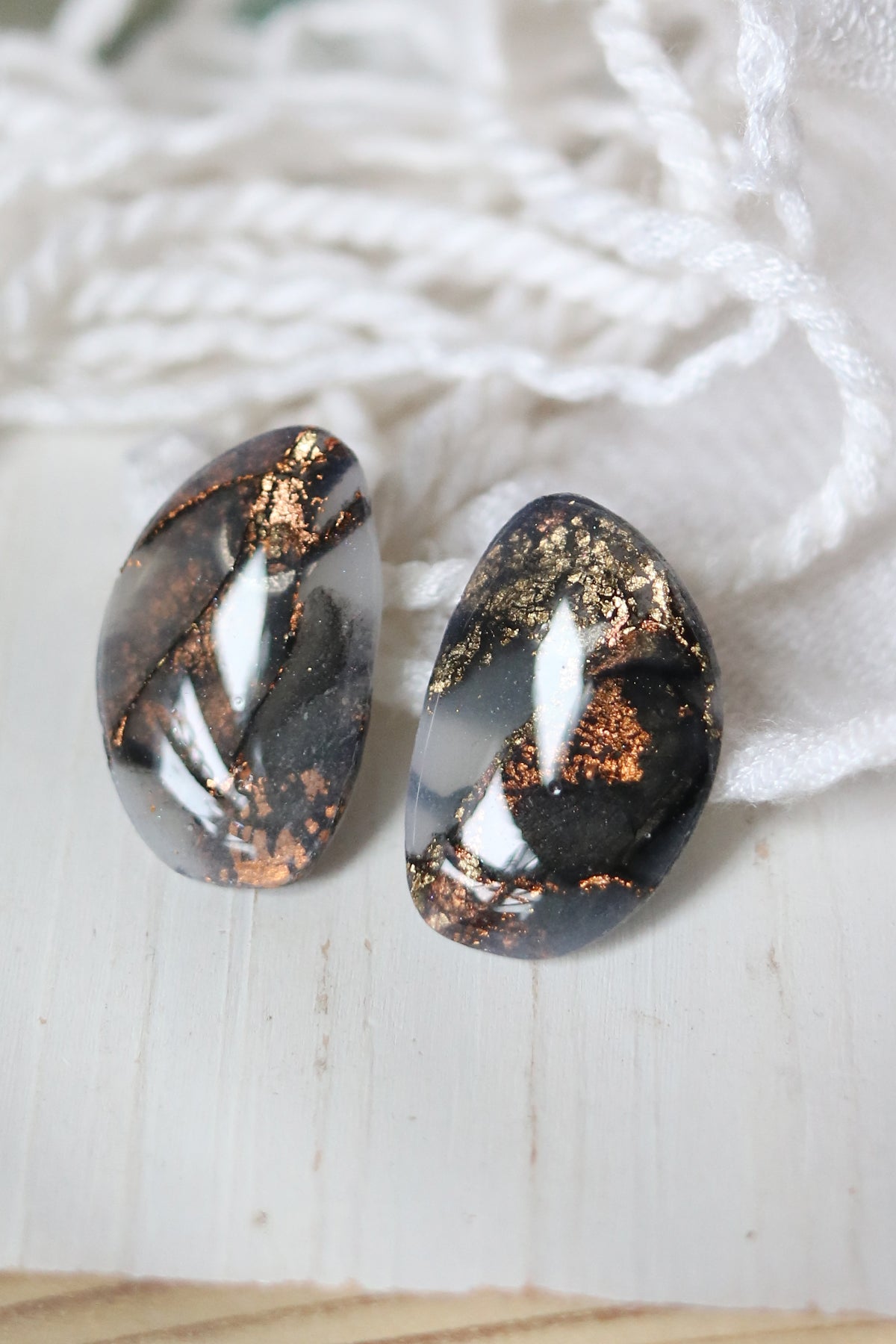 Storm Watcher Polymer Clay Stud Earrings