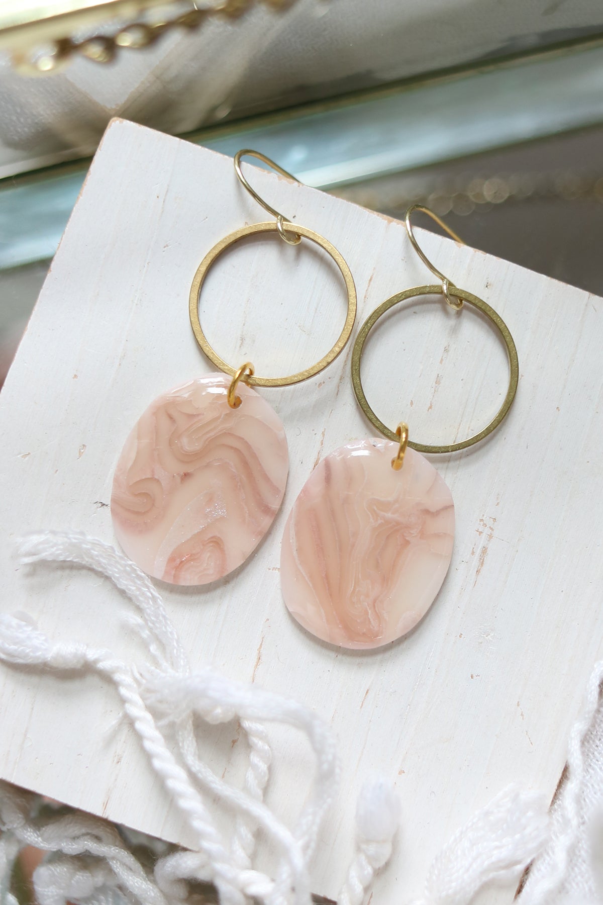 Sunstone Polymer Clay Earrings