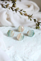 Pea Shoot Stud Earrings - Petal & Posy