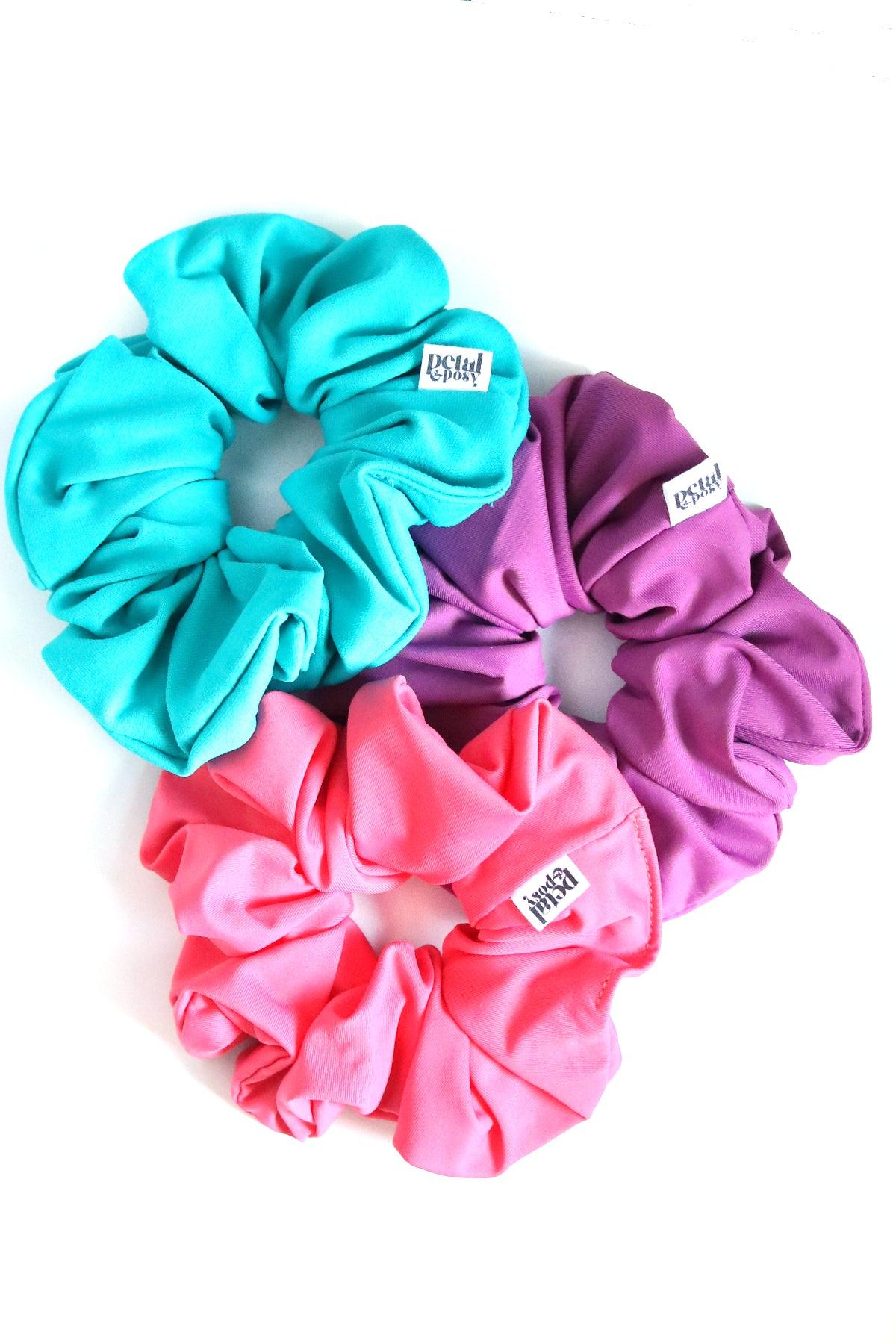Swim Fluff Chlorine Safe Scrunchie in Aqua - Petal & Posy